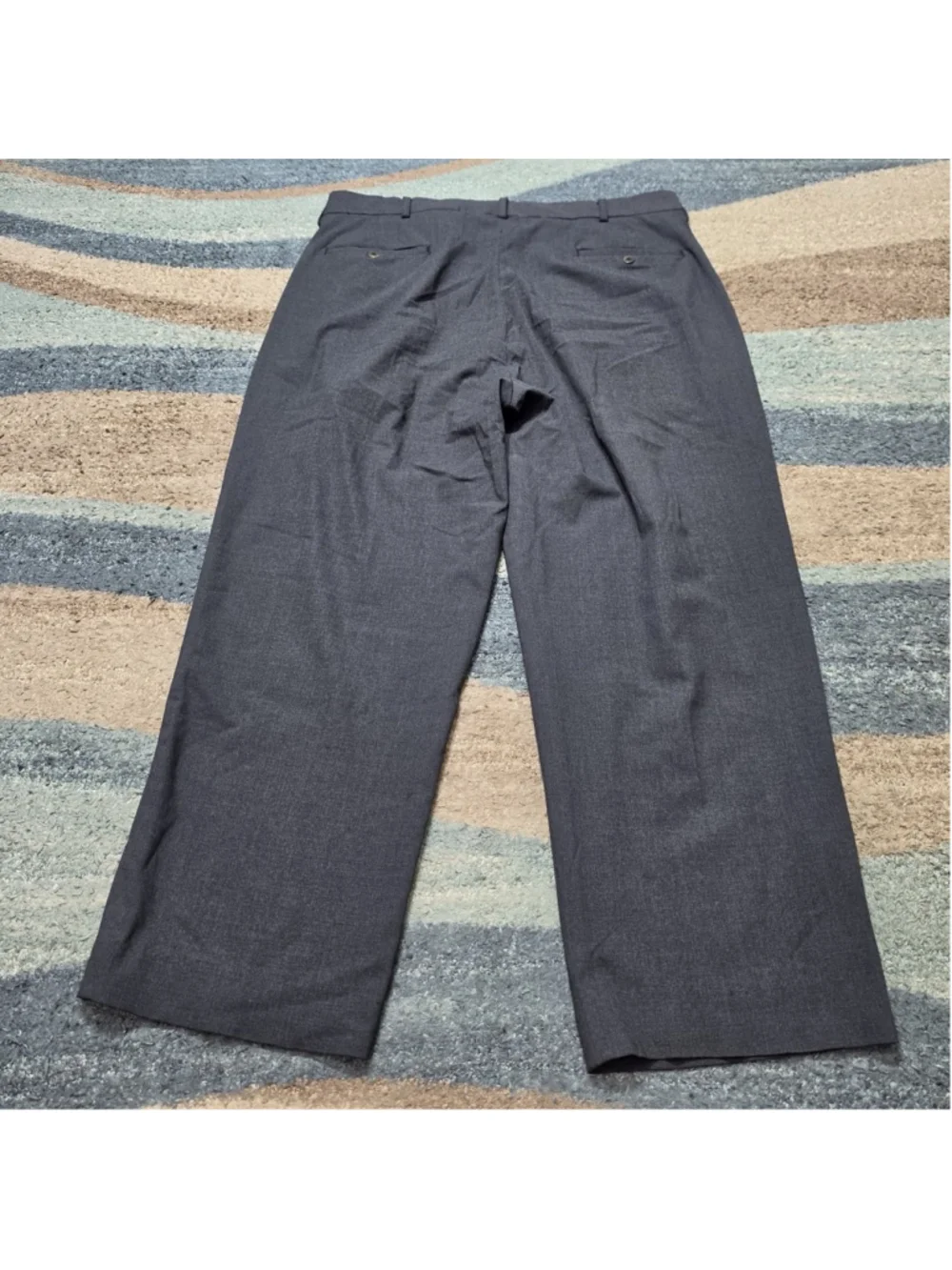 Polo Ralph Lauren Pants Mens 36x32 Gray Wool Blend Lined Dress Trouser Slacks - Picture 2 of 7